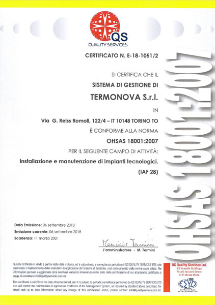 Certificazione OHSAS